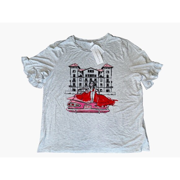 Women's New LOVE‎ & LACE Multicolor Fraphic Summer T-Shirt Top, Size XL NWT NEW - Picture 1 of 5